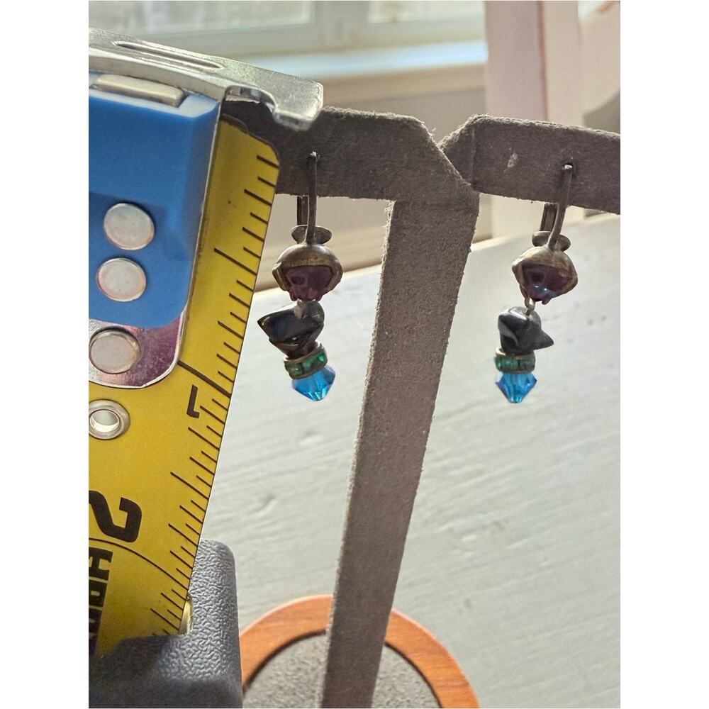Sorrelli Crystal Beaded Brass Tone Dangle Earrings - Picture 8 of 8